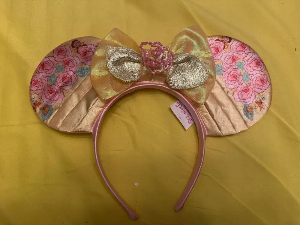 NWOT Disney Parks Princess Belle Light Weight Ears Headband Beauty and the Beast